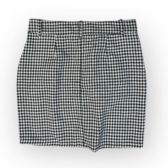 Vero Mode Black White Harper Short Houndstooth Skirt NWT Size 6 - Picture 2 of 6